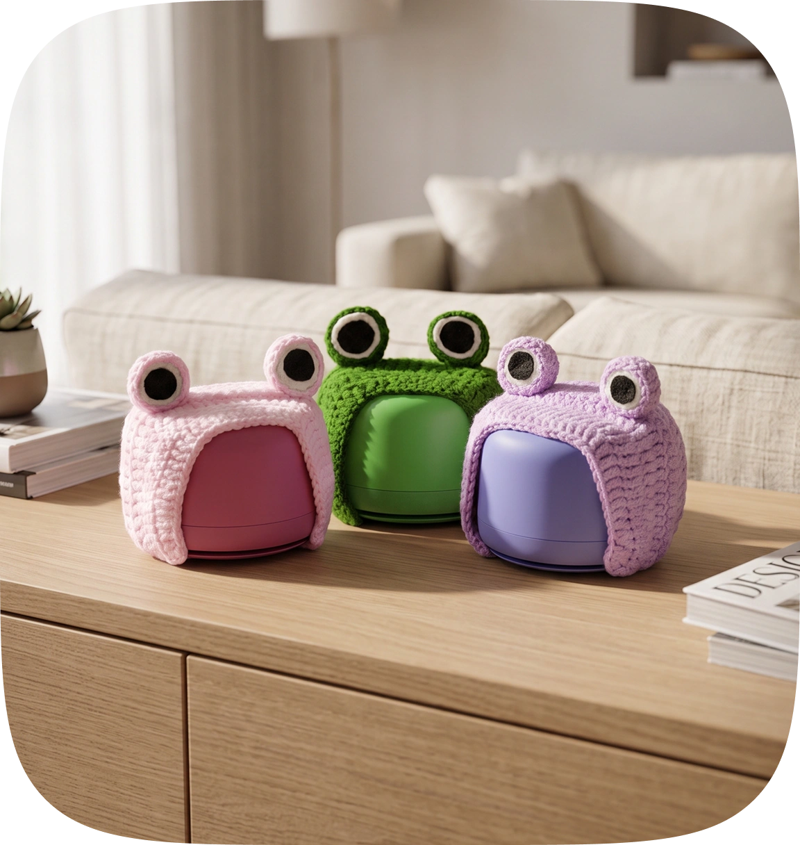 Yasmina Lite smart speaker in froggy cover